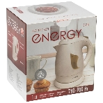 Чайник электрический Energy E-209 пластиковый,1л,бежевый, 780-900 Вт, 220В (в уп. 12 шт), фото2