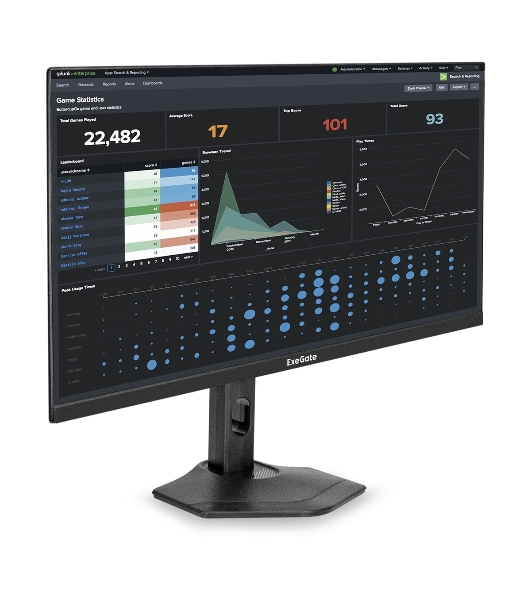 Монитор 27' ExeGate SuperView EH2700TA IPS 1920x1080, 100 Гц, 4 мс, 16:9, 250 кд/м², HDMI 2.0, DP, 3.5 Jack, динамики, HDR10, FreeSync, черный