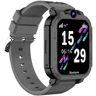 Детские умные часы Xenium W600, 1.83', IPS, LBS, Wi-Fi, IP67, темно-серый