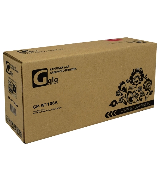 Заправочный комплект GalaPrint GP-W1106A для принтеров HP Laser 107/MFP135/137 (тонер 40гр + чип 1000 копий + воронка)