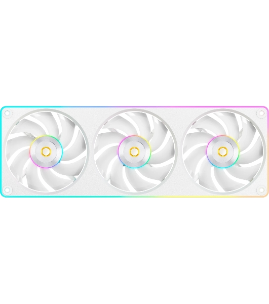 Вентилятор для корпуса Ocypus Sigma F36 WH ARGB, 3x120x120x25mm, 4-PIN PWM, 500-2200 RPM, 36 DBA MAX, FLUID DYNAMIC BEARING