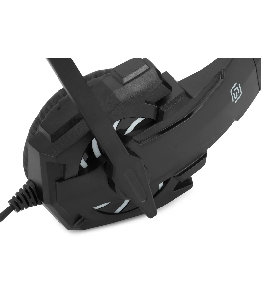 Гарнитура Oklick HS-L355G чёрный, проводная, 3.5 мм, подсветка