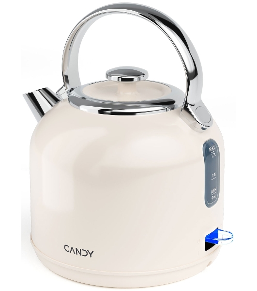 Электрочайник Candy CK-205 слоновая кость, 1.7 л, 2200 Вт, скрытый нагревательный элемент