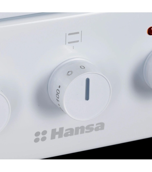Плита электрическая Hansa FCEW53000 белый, конфорок 4 шт, духовка 68 л, 50 см x 85 см x 60 см