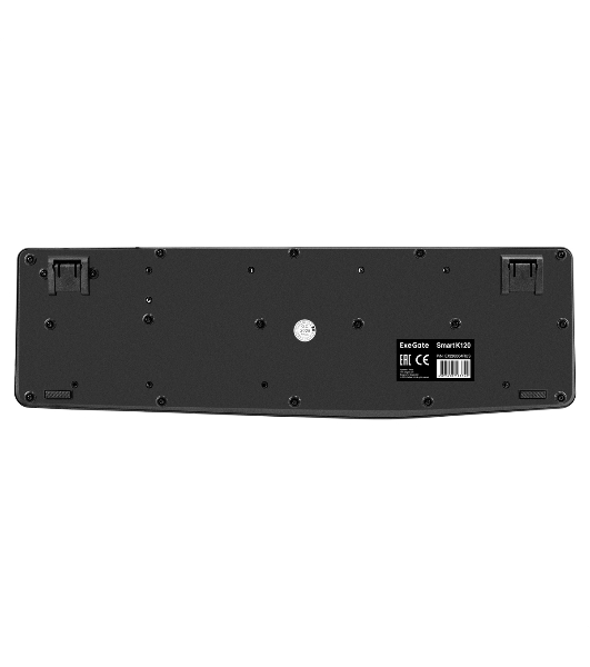 Клавиатура проводная ExeGate EX298364RUS Smart K120 (USB, полноразмерная, влагозащищенная, 104кл., Enter большой, длина кабеля 1,6м, черная, RTL)