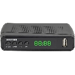 Приставка для цифрового ТВ Hyundai H-DVB520 черный, DVB-T2, DVB-T, DVB-C, HDMI, USB 2.0 х2, фото 1