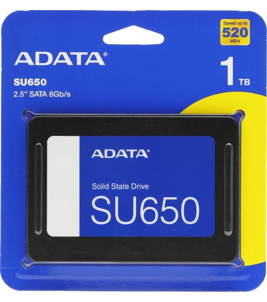Накопитель SSD ADATA Ultimate SU650, 1Tb, SATA III, 2.5', R/W 520/450