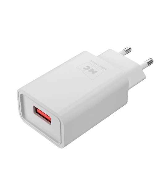 Сетевое зарядное устройство MORE CHOICE (4620202555731) NC07a СЗУ 1USB 2.0A для Type-C, белый