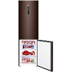 Холодильник Haier C4F740CLBGU1 коричневый двухкамерный 286/115л морозилка снизу, No Frost, фото3