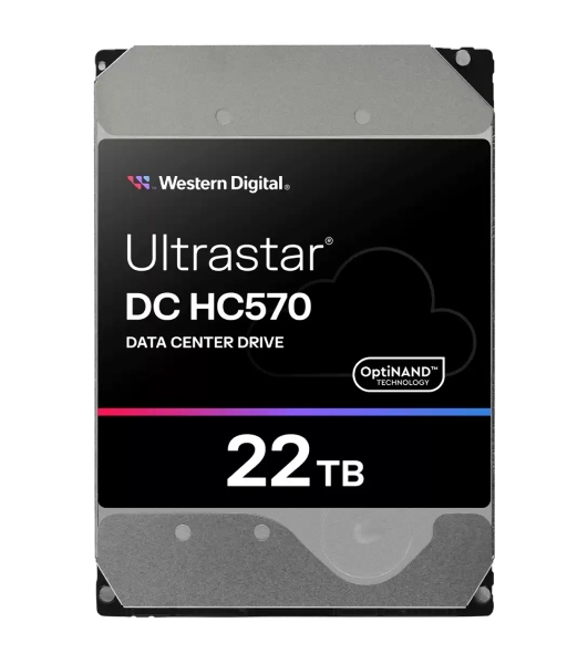 Жесткий диск серверный Western Digital 3.5'; 22Tb Ultrastar DC HC570 (WUH722222ALE6L4) SATA 6Gb/s, 7200rpm, 512MB, 4k/512e, Helium, Bulk