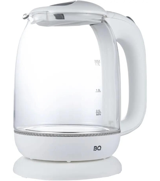 Электрочайник BQ KT1830G белый, 1.7 л, 2200 Вт, скрытый нагревательный элемент