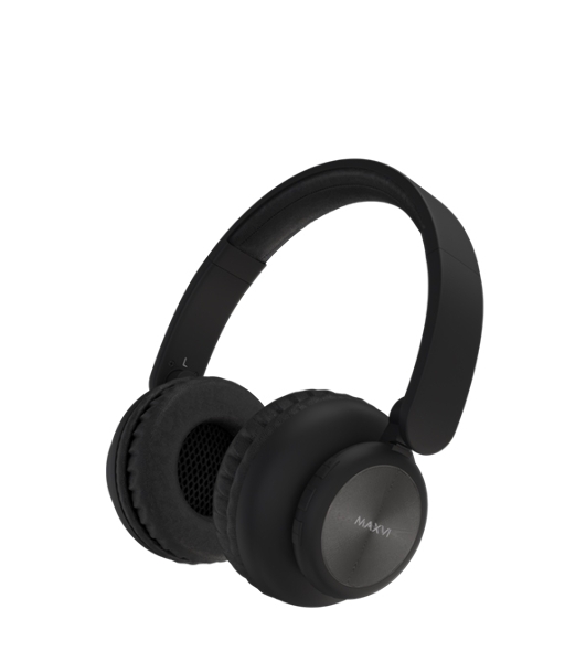 Беспроводные наушники Maxvi MHF-200BT черный, полноразмерные, Bluetooth, встроенный микрофон, до 15 ч