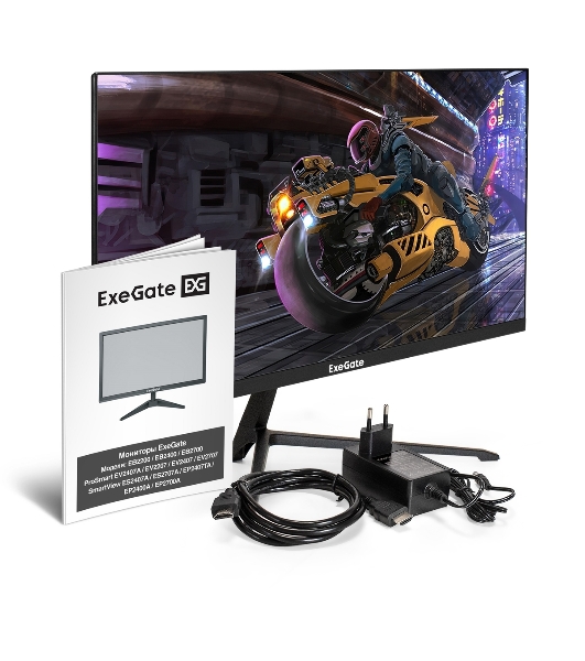 Монитор 21.5' ExeGate EX294343RUS ProSmart EV2207A VA 1920x1080, 60 Гц, 5 мс, 16:9, 1xHDMI, 1xVGA, 2x3 Вт, черный