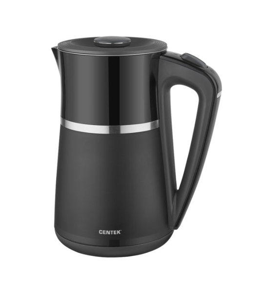 Электрочайник Centek CT-0028 черный, 1.7 л, 2200 Вт, скрытый нагревательный элемент