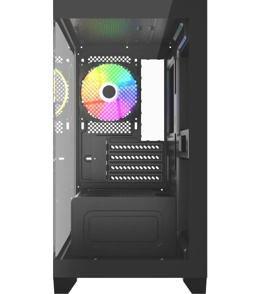 Компьютерный корпус Accord ACC-350-02B черный без БП mATX 1x120мм 1xUSB 2.0 1xUSB 3.0 1xUSB3.1 audio