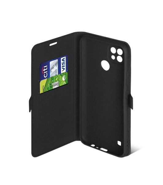 Чехол (флип-кейс) DF rmFlip-16, для Realme C21, черный df rmflip-16 (black)