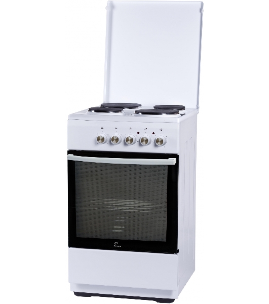 Плита электрическая Flama L FE 14010 W белый эмаль (металлическая крышка)