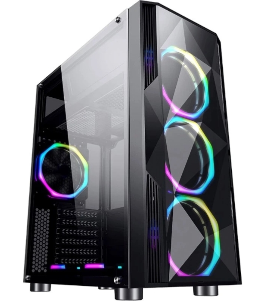 Компьютерный корпус Aerocool/Formula F-3401 (V1) черный без БП ATX 3x120мм 2xUSB 2.0 1xUSB 3.0 audio bott PSU