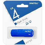 Флешка USB Smartbuy CLUE Blue (SB4GbCLU-BU), 4Gb, USB 2.0, R/W 15/8, синий, фото 1
