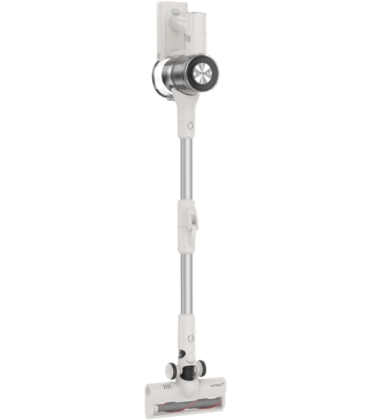 Пылесос вертикальный Vitek VT-CLS02WET бежевый, питание от аккумулятора, 180 Вт, уборка влажная/сухая, пылесборник 1 л