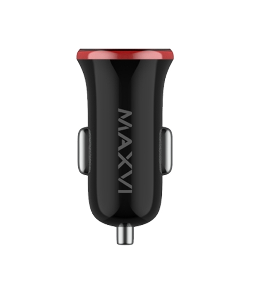 Автомобильное зарядное устройство Maxvi CCM-101BR USB 1А черно-красный