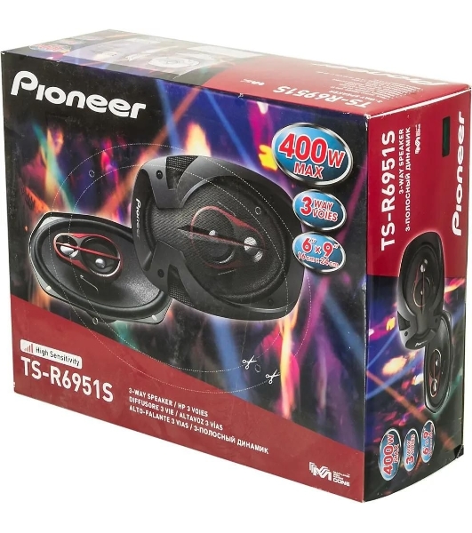 Колонки автомобильные Pioneer TS-R6951S 400Вт 4Ом 15x23см (6x9дюйм) (ком.:2кол.) коаксиальные трехполосные