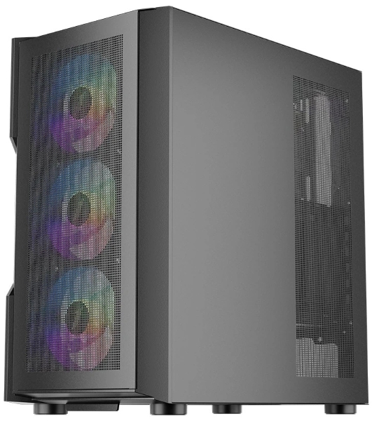 Компьютерный корпус 1STPLAYER TRILOBITE T7-P черный ATX 4x120мм LED fans T7-P-BK-4F1