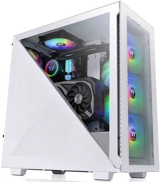 Компьютерный корпус Thermaltake Divider 300 TG ARGb белый без БП ATX 2x120мм 2xUSB 3.0 audio front door bott PSU