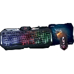Комплект клавиатура+мышь Qumo Spirit of Wisdom проводной, USB, 2400 DPI, чёрный, фото 1