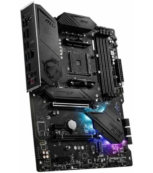 Материнская плата MSI MPG B550 GAMING PLUS, AM4, AMD B550, 4xDDR4, 6xSATA, 2xM.2, 1xPCI-E 4.0 x16, 1xPCI-E 3.0 x4, 2xPCI-E x1, 1xHDMI, 1xDP, 1x 1Gb LAN, 4xUSB-A 2.0, 2xUSB-A 3.2 Gen 1, 1xUSB-A 3.2 Gen 2, 1xUSB-C 3.2 Gen 2, 5x3.5 мм, 7.1, ATX
