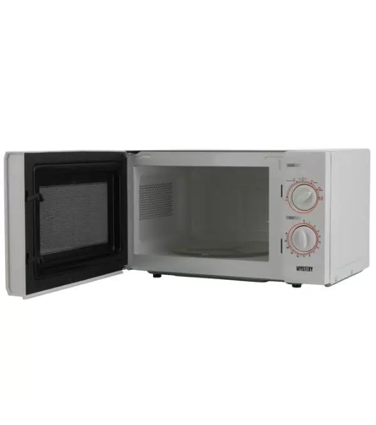 Микроволновая печь Mystery MMW-2013 белый, 20 л, 800 Вт, переключатели - поворотный механизм