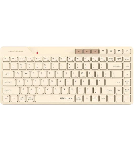 Клавиатура беспроводная A4Tech Fstyler FBK26C AS, USB, Bluetooth/Радиоканал, бежевый