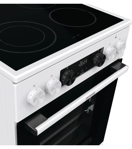 Плита электрическая Gorenje GECS5C70WA белый, конфорок 4 электрических, духовка 70 л, 50 см x 85 см x 59.4 см
