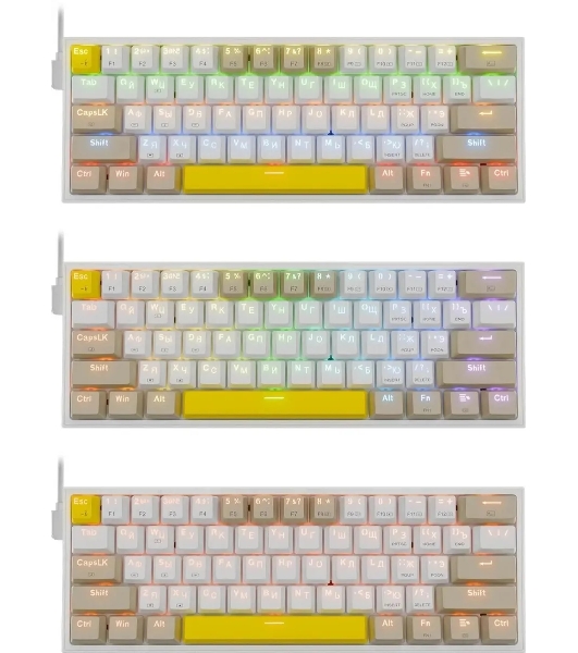 Клавиатура Redragon Fizz проводная, USB Type-A, белый