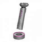 Электробритва BQ SV1008 Gray-Pink. Мощность 5 Вт/Время зарядки 90 минут/Время беспроводной работы 90 минут/Влагозащита IPX6/Электропитание 110-240 В, 50-60 Гц/Ротационная головка бритвы/Мощный мотор/Индикатор заряда батареи/Портативная база для подзарядки/3 насадки в комплекте', фото2