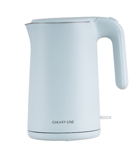Электрочайник Galaxy GL 0327 небесный, 1.5 л, 1800 Вт, скрытый нагревательный элемент
