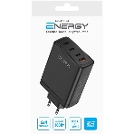 Сетевое зарядное устройство Qumo Energy Charger GaN PD 100 Вт, USB-A + 3 USB Type-C, (0100), черный, фото2
