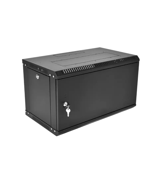 Шкаф телекоммуникационный настенный разборный ЦМО ЭКОНОМ 6U (600 x 650) дверь металл, черный (ШРН-Э-6.650.1-9005)
