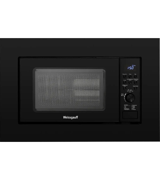 Встраиваемая микроволновая печь Weissgauff HMT-620 B Grill черный, 20 л, 700 Вт, переключатели - кнопки/поворотный механизм