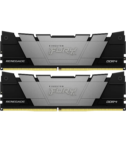 Оперативная память Kingston Fury Renegade, DDR4, 16GB (2x8GB), 3600MHz, CL16, DIMM, с радиаторами, серый/черный