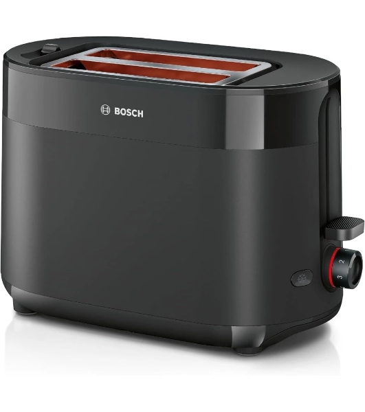 Тостер Bosch TAT2M123 черный, 950 Вт, 2 слота