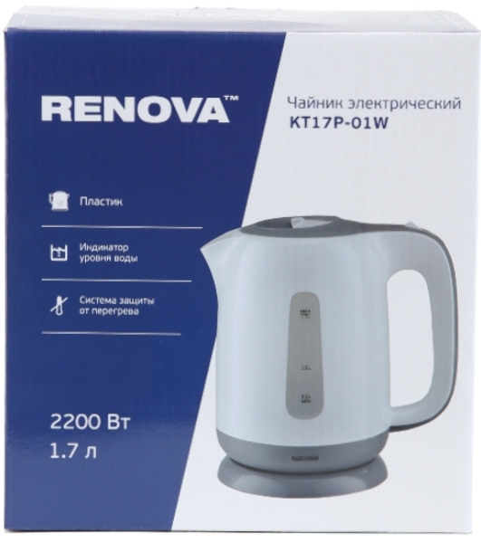 Чайник электрический Renova KT17P-01W Пластик