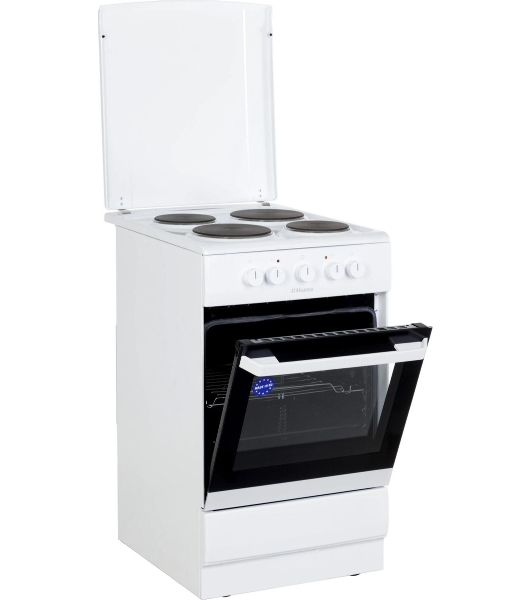 Плита электрическая Hansa FCEW53000 белый, конфорок 4 шт, духовка 68 л, 50 см x 85 см x 60 см