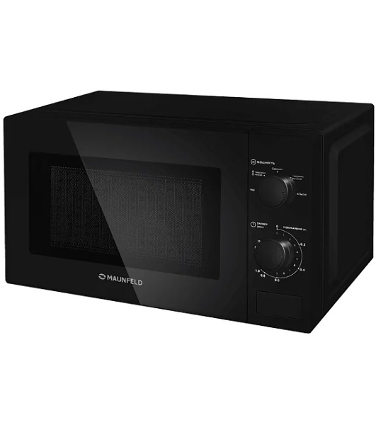 Микроволновая печь Maunfeld MFSMO720MB01 черный, 20 л, 700 Вт, переключатели - поворотный механизм