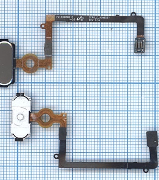 Кнопка HOME в сборе с механизмом и шлейфом для Samsung Galaxy S6 Edge SM-G925F, золотая