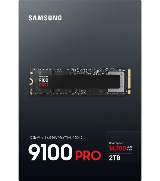 Накопитель SSD 2Tb Samsung 9100 PRO, M.2, PCI-E 5.0 x4, TLC 3D NAND R/W - 14800/13400 Mb/s