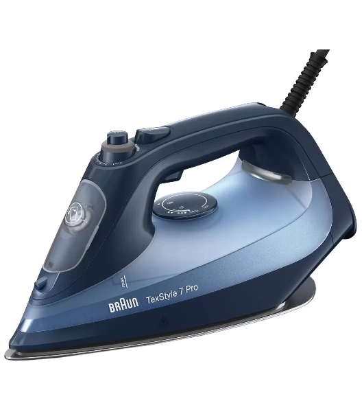 Утюг Braun SI7160BL синий, 3000 Вт, 50 г/мин, 220 г/мин, 300 мл