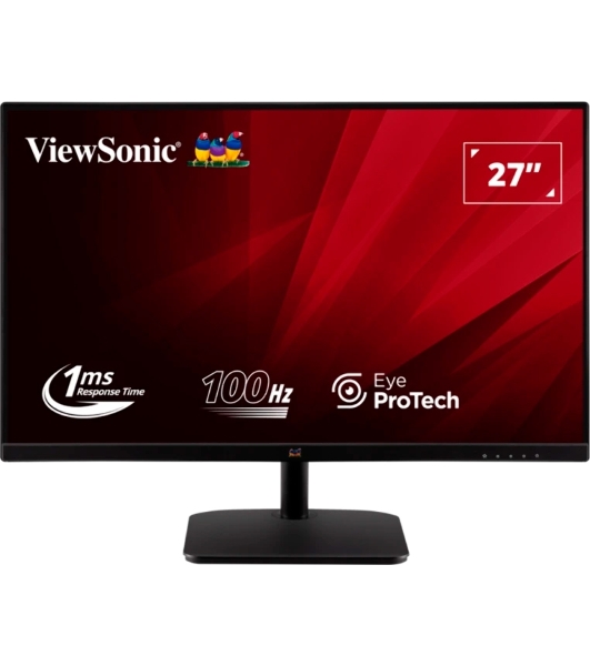 Монитор 27' ViewSonic VA2732-H-2 IPS 1920x1080, 100 Гц, 1 мс (MPRT), 16:9, 250 кд/м², VGA, HDMI 1.4, HDR10, Adaptive-Sync, черный