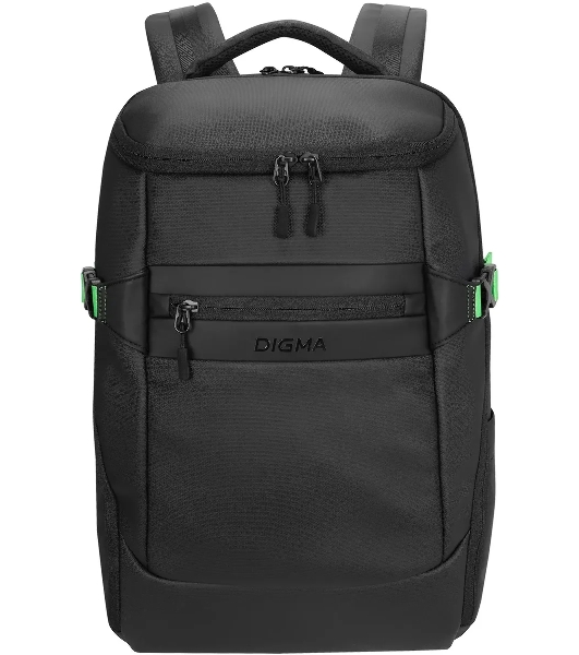 Рюкзак для ноутбука 15.6' Digma Game G1 черный полиэстер (DGbP15G1BK)