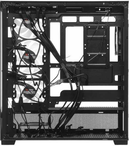 Корпус ACCORD ACC-ZA11B AR Black, Midi-Tower, чёрный, 4 x 120 мм